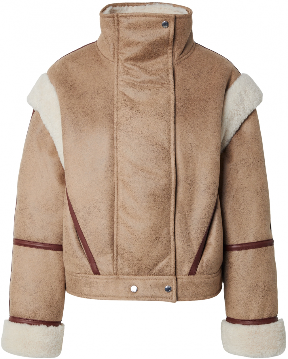 BOSS Prechodná bunda 'Cheerlea'  nebielená / hnedá / kapučíno