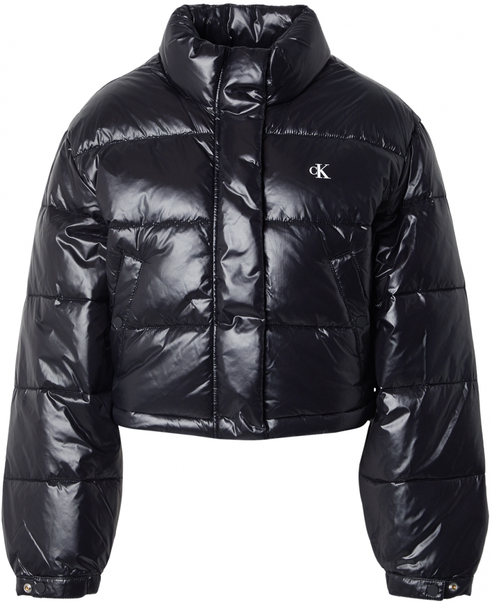 Calvin Klein Jeans Zimná bunda  čierna / biela