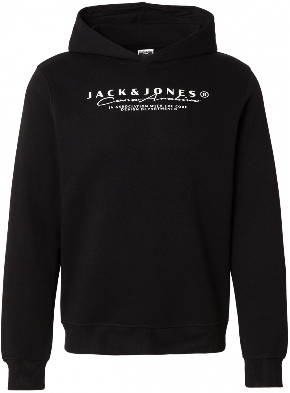 JACK & JONES Mikina 'JCOPOINT'  čierna / biela