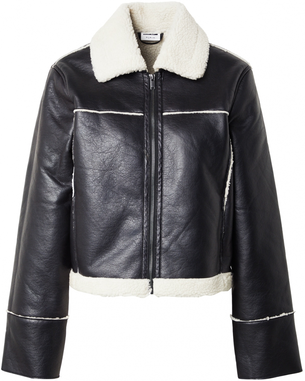 Noisy may Prechodná bunda 'NMSHANINA'  čierna / biela