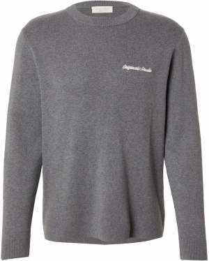 JACK & JONES Sveter 'JORNORREBRO'  tmavosivá / biela