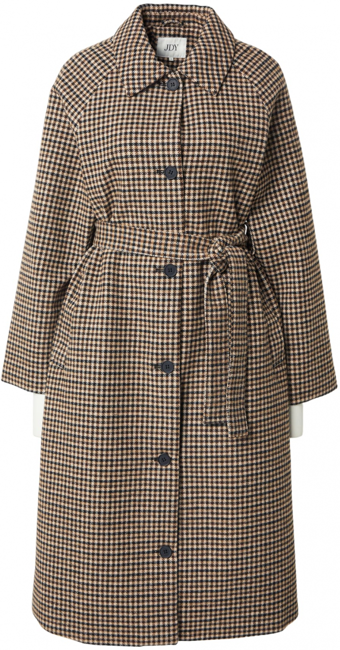 JDY Prechodný kabát 'JDYNETTIE'  svetlohnedá / tmavohnedá / čierna / biela