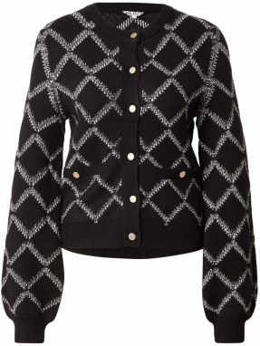 OBJECT Kardigán 'OBJPILUNA'  čierna / biela