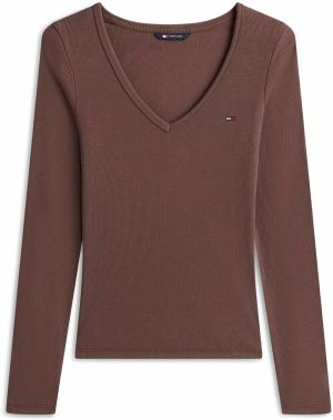 Tommy Jeans Tričko 'ESSENTIAL'  čokoládová