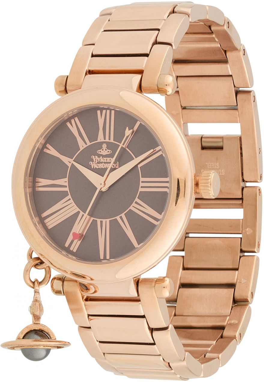 Vivienne Westwood Analógové hodinky  tmavohnedá / ružové zlato