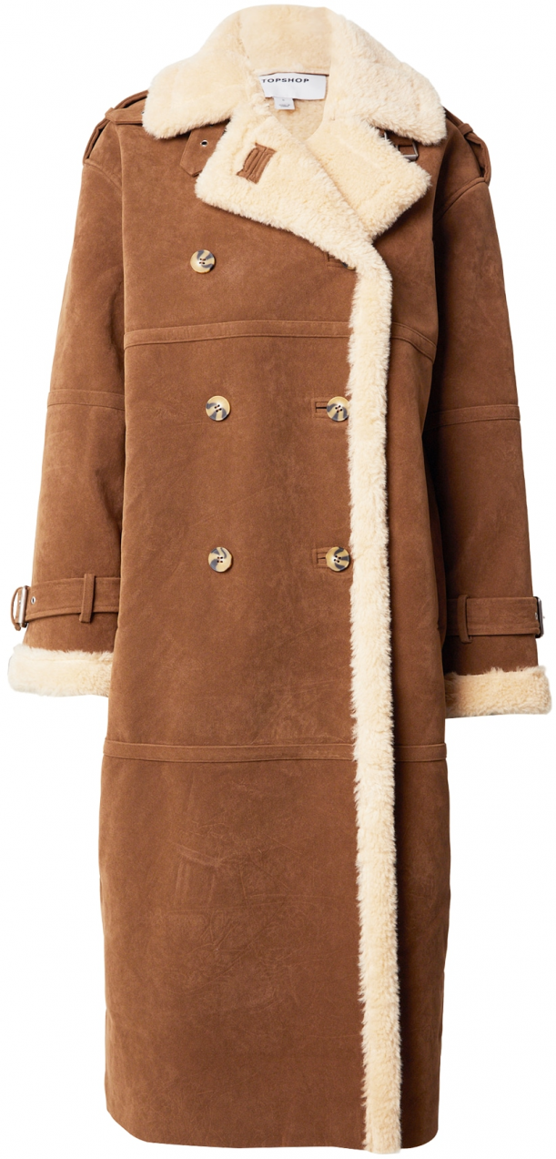 TOPSHOP Prechodný kabát 'MELANIE'  hnedá