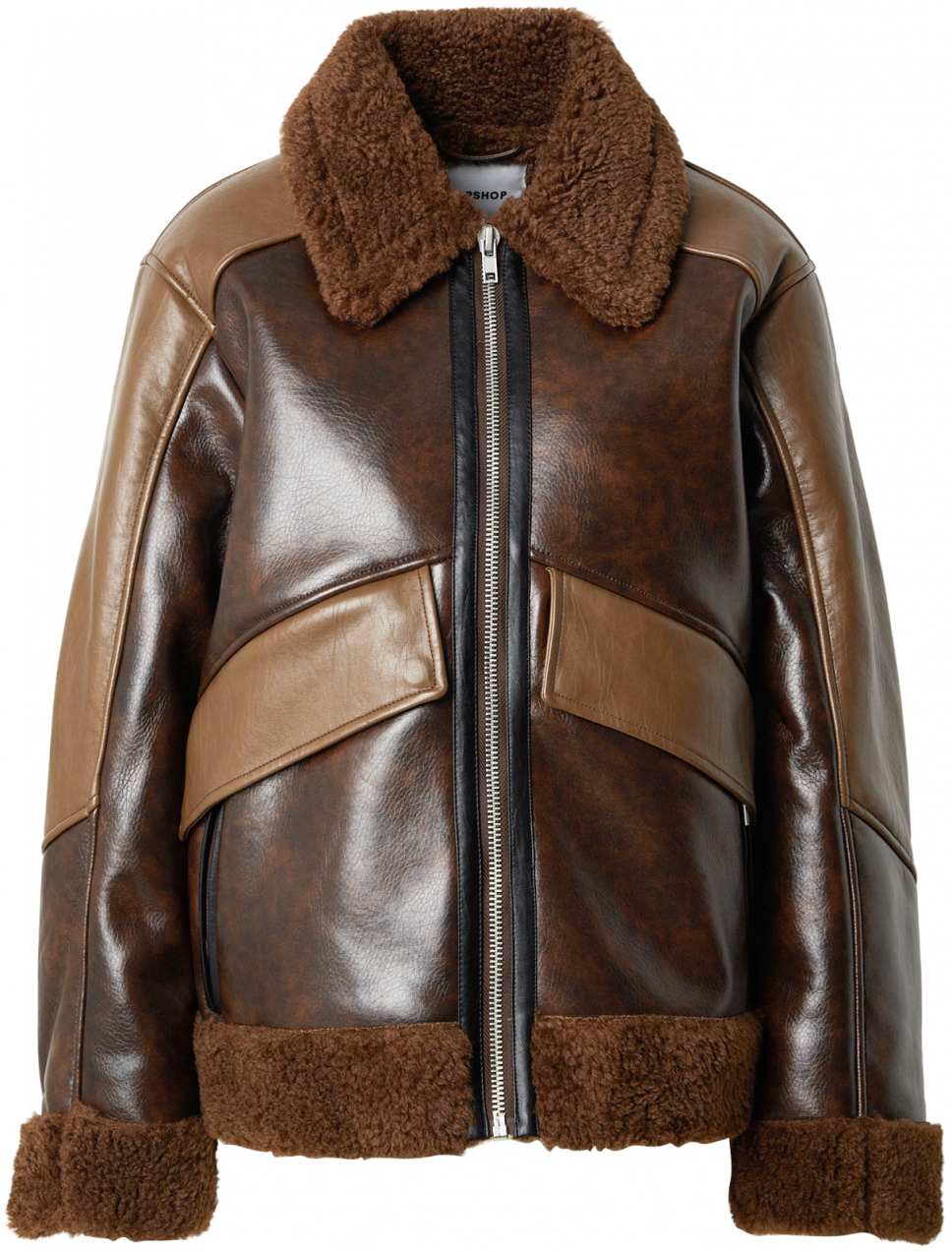 TOPSHOP Prechodná bunda 'JULIE'  čokoládová / pueblo