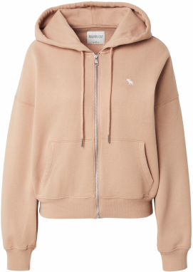 Abercrombie & Fitch Tepláková bunda  svetlohnedá