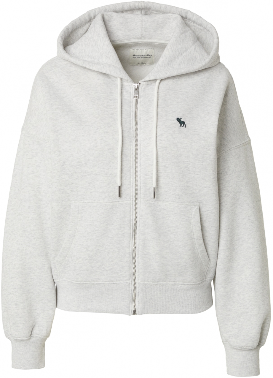 Abercrombie & Fitch Tepláková bunda  svetlosivá