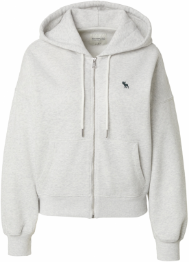 Abercrombie & Fitch Tepláková bunda  svetlosivá