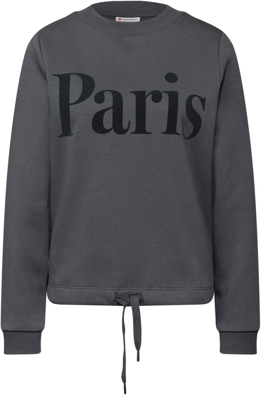 STREET ONE Mikina  tmavosivá / čierna