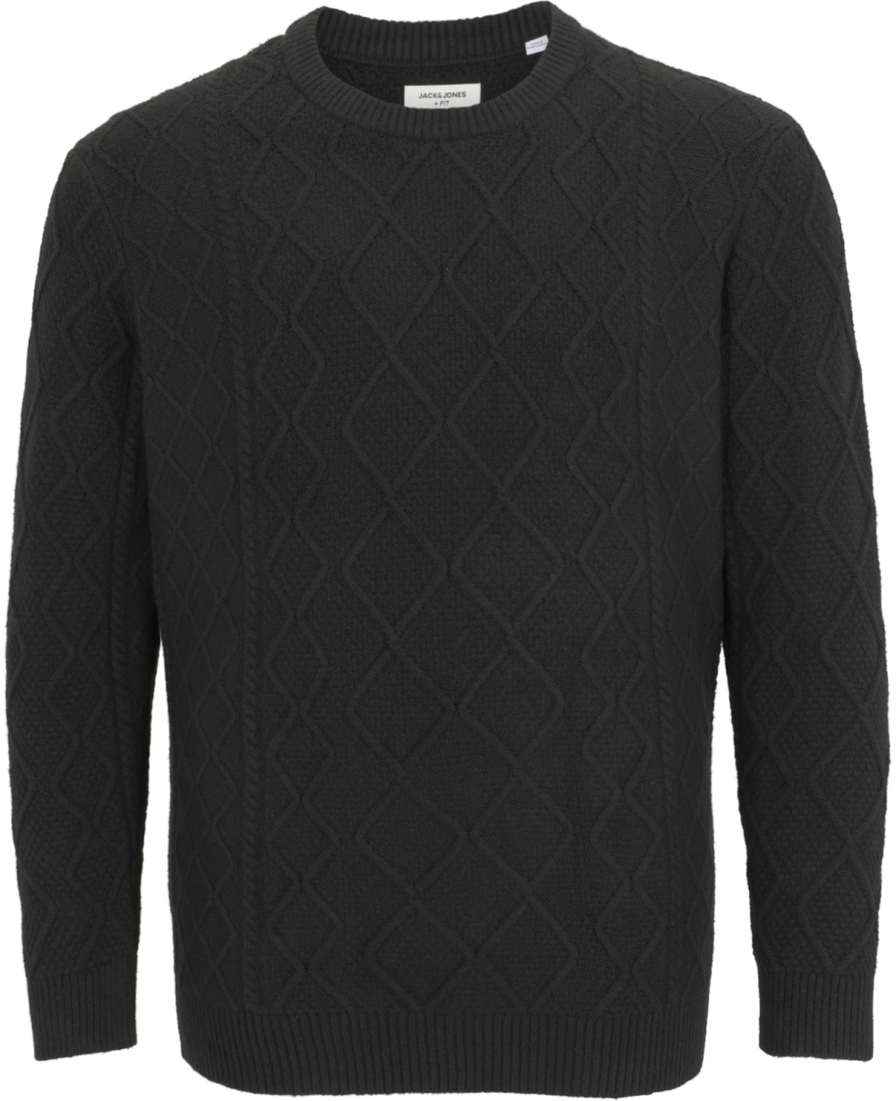 Jack & Jones Plus Sveter 'JORCAMBRIDGE'  čierna