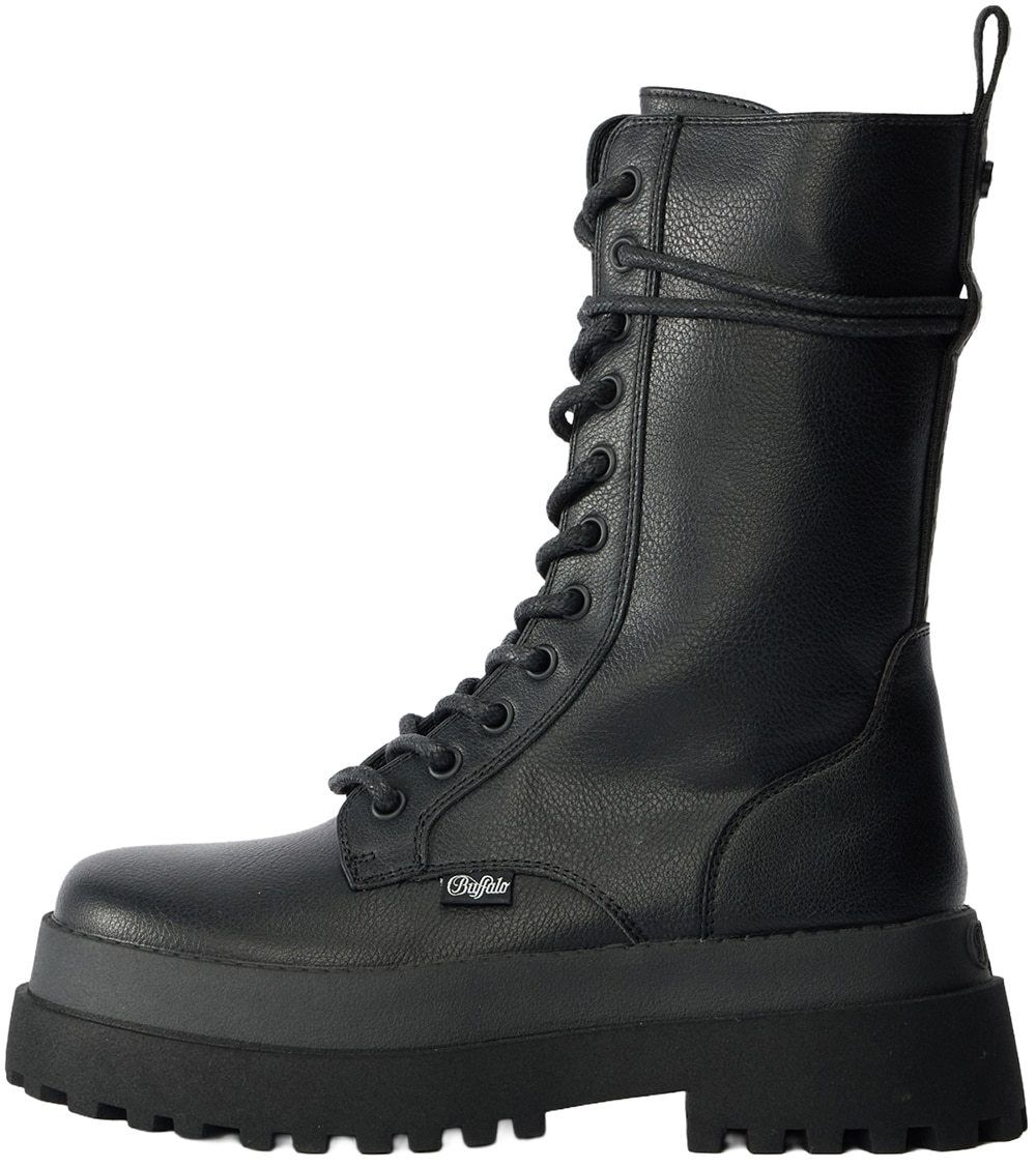 BUFFALO Šnurovacie členkové čižmy 'PLUTO'  čierna