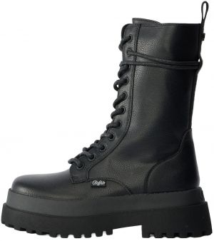 BUFFALO Šnurovacie členkové čižmy 'PLUTO'  čierna