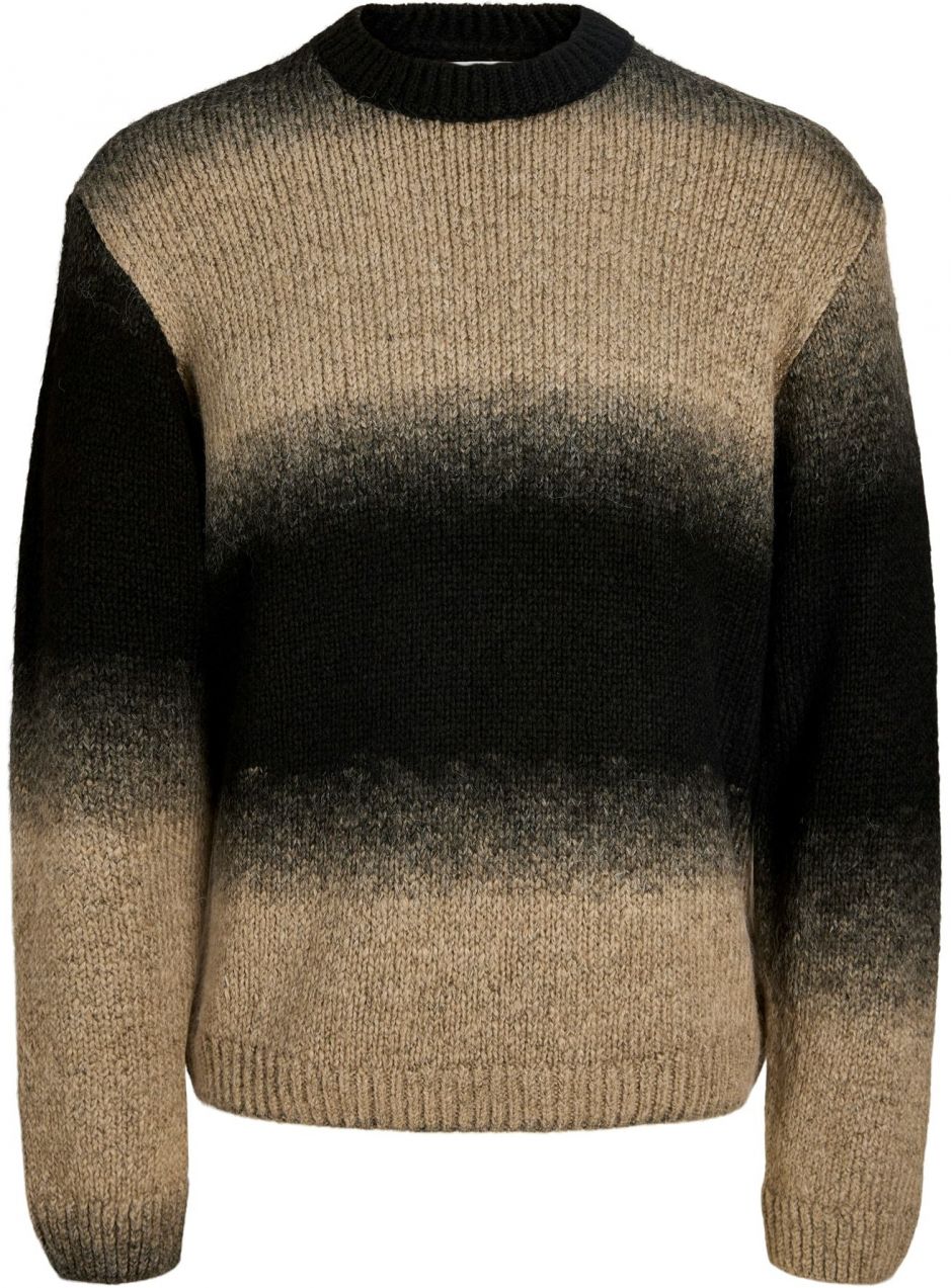 Jack & Jones Plus Sveter 'JCOFADE'  béžová / kapučíno / sivá / čierna