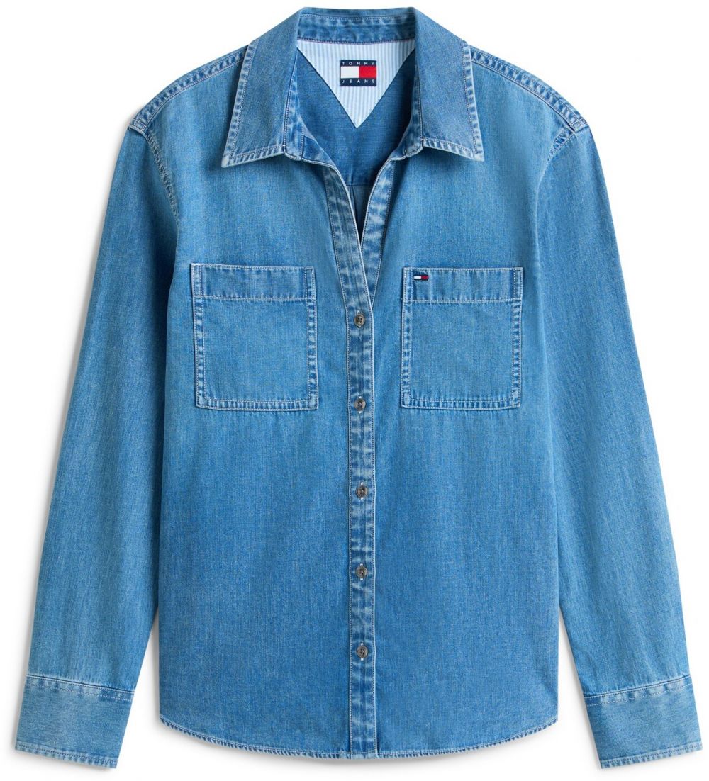 Tommy Jeans Blúzka  modrá denim