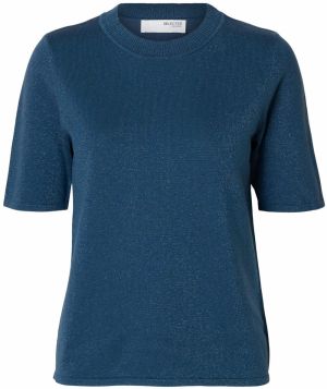 SELECTED Sveter 'SLFLURA'  námornícka modrá