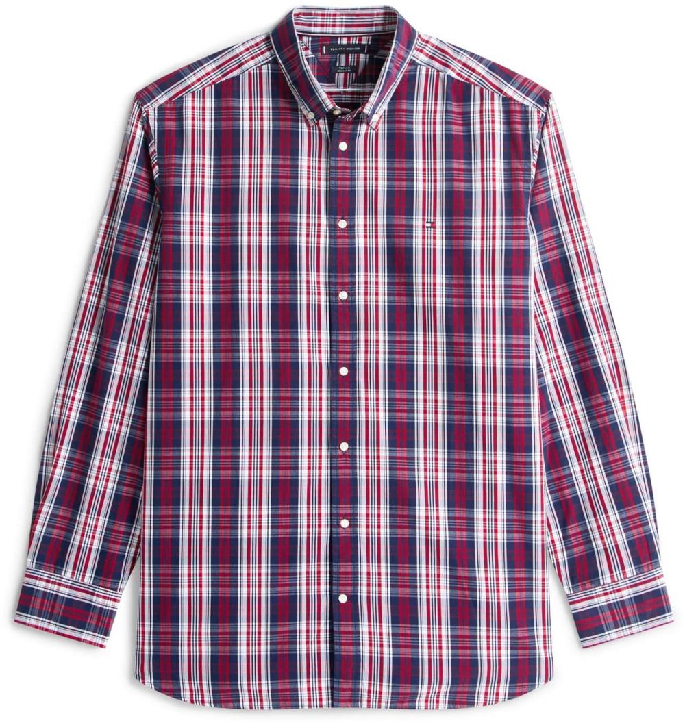 Tommy Hilfiger Big & Tall Košeľa  námornícka modrá / červená / biela
