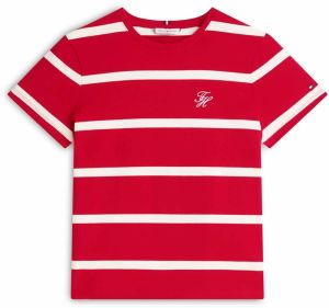 TOMMY HILFIGER Tričko  červená / biela