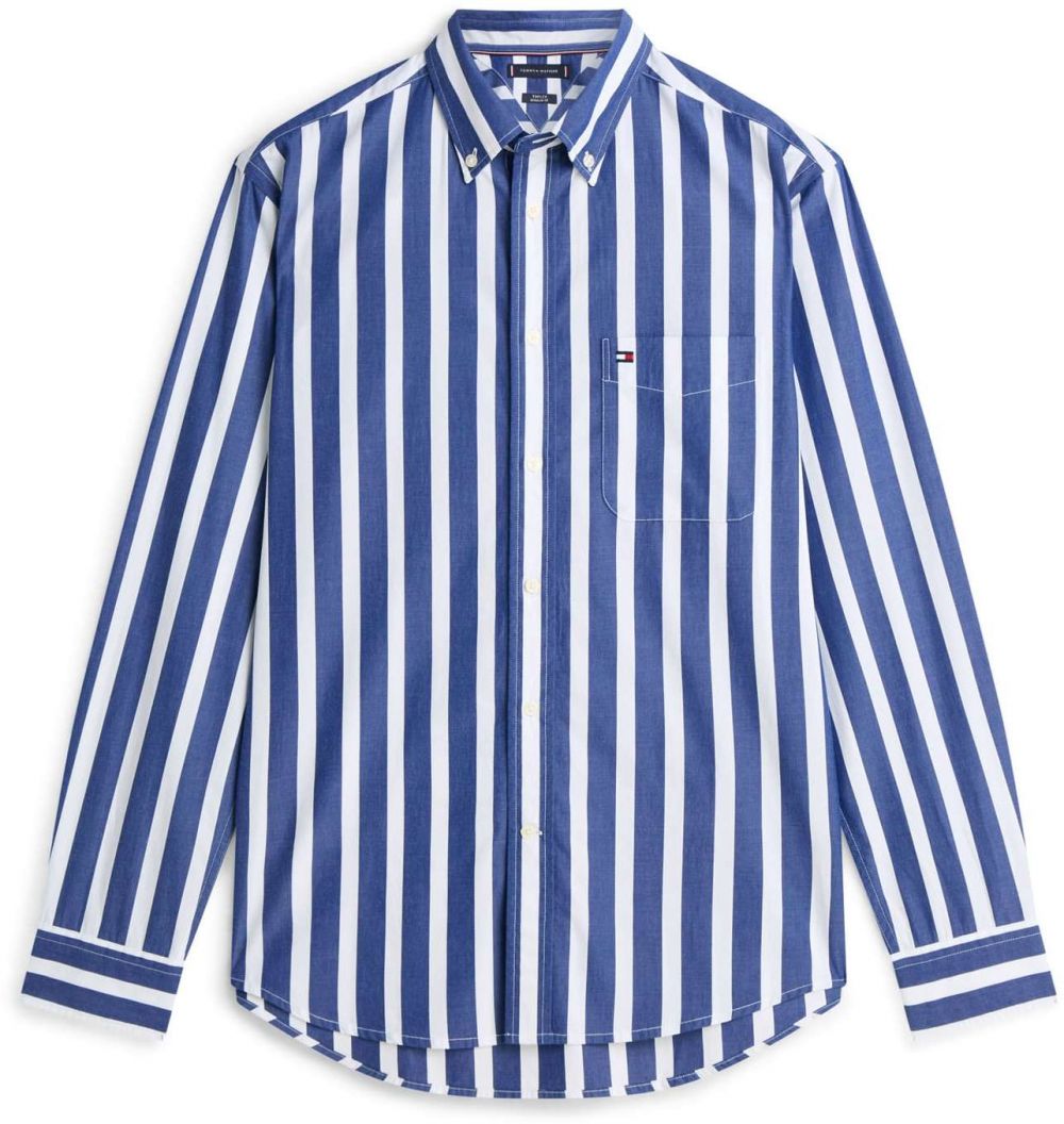 TOMMY HILFIGER Košeľa  enciánová / biela