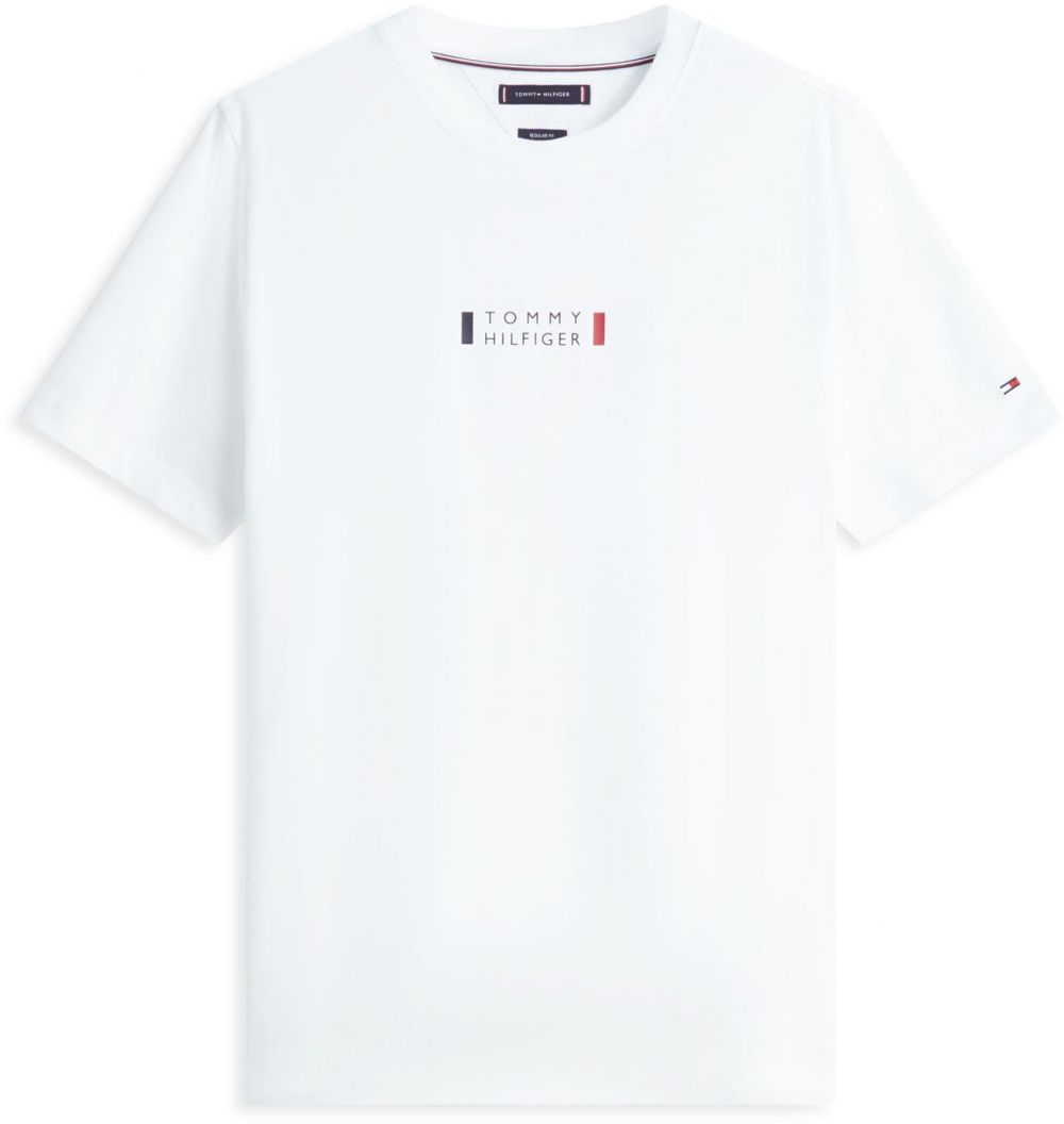 TOMMY HILFIGER Tričko 'BRAND LOVE'  námornícka modrá / červená / biela