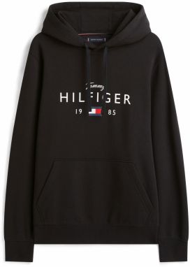 TOMMY HILFIGER Mikina 'BRAND LOVE'  čierna / biela