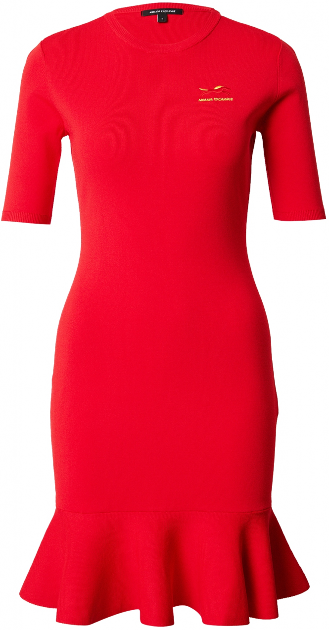 ARMANI EXCHANGE Pletené šaty  červená
