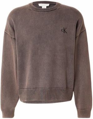 Calvin Klein Jeans Sveter  hnedá melírovaná