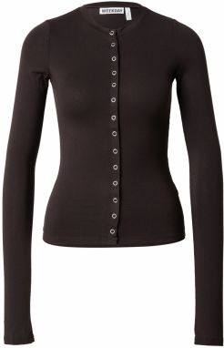 WEEKDAY Tričko 'Mia'  tmavohnedá