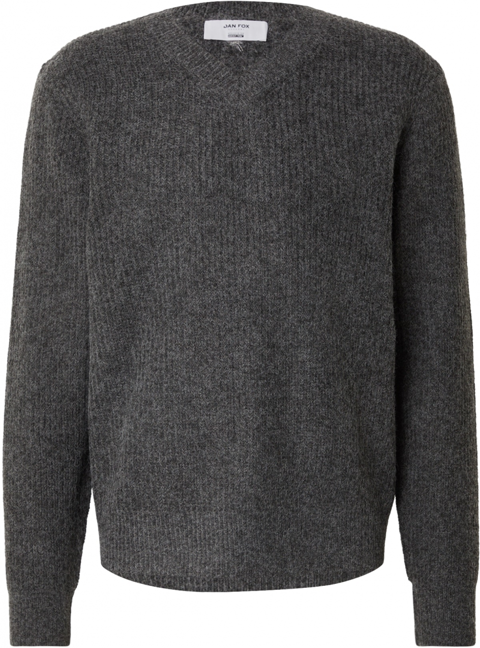 DAN FOX APPAREL Sveter 'Devin'  sivá melírovaná