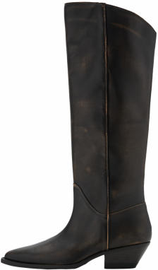 MANGO Čižmy 'Kami'  tmavohnedá