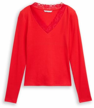 TOM TAILOR DENIM Tričko  červená