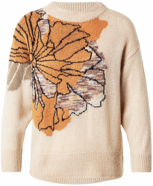 Derhy Sveter 'ADOLIE'  svetlobéžová / karamelová / brokátová / čierna