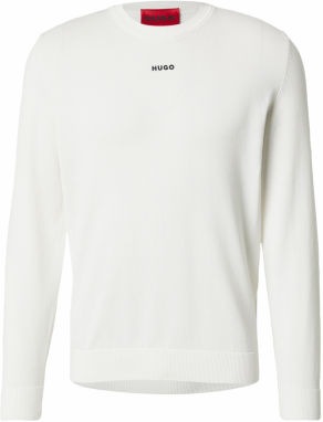 HUGO Sveter 'San Cassius-C2'  slonová kosť / čierna