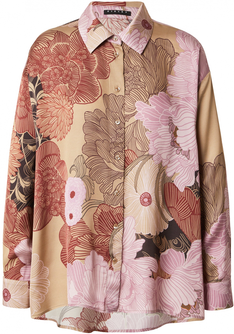 Sisley Blúzka  piesková / čokoládová / ružová / bordová