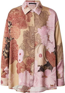 Sisley Blúzka  piesková / čokoládová / ružová / bordová