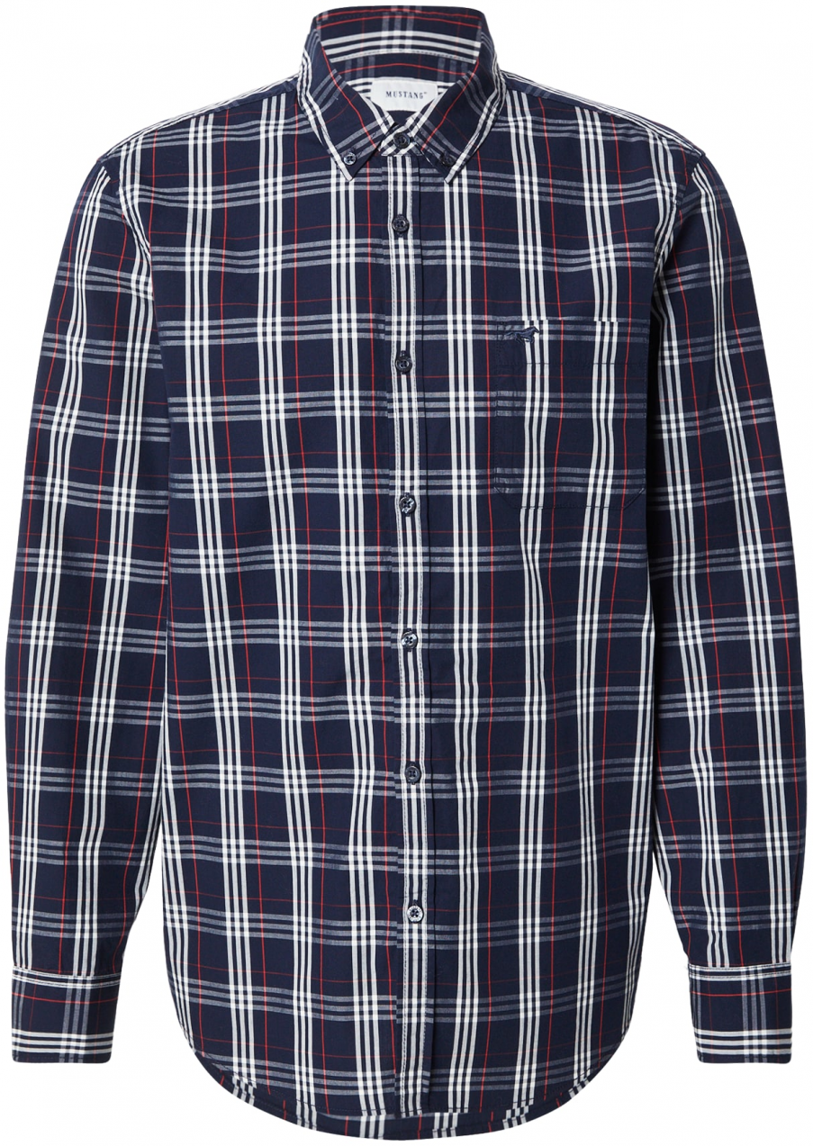 MUSTANG Košeľa 'Chester'  námornícka modrá / červená / biela