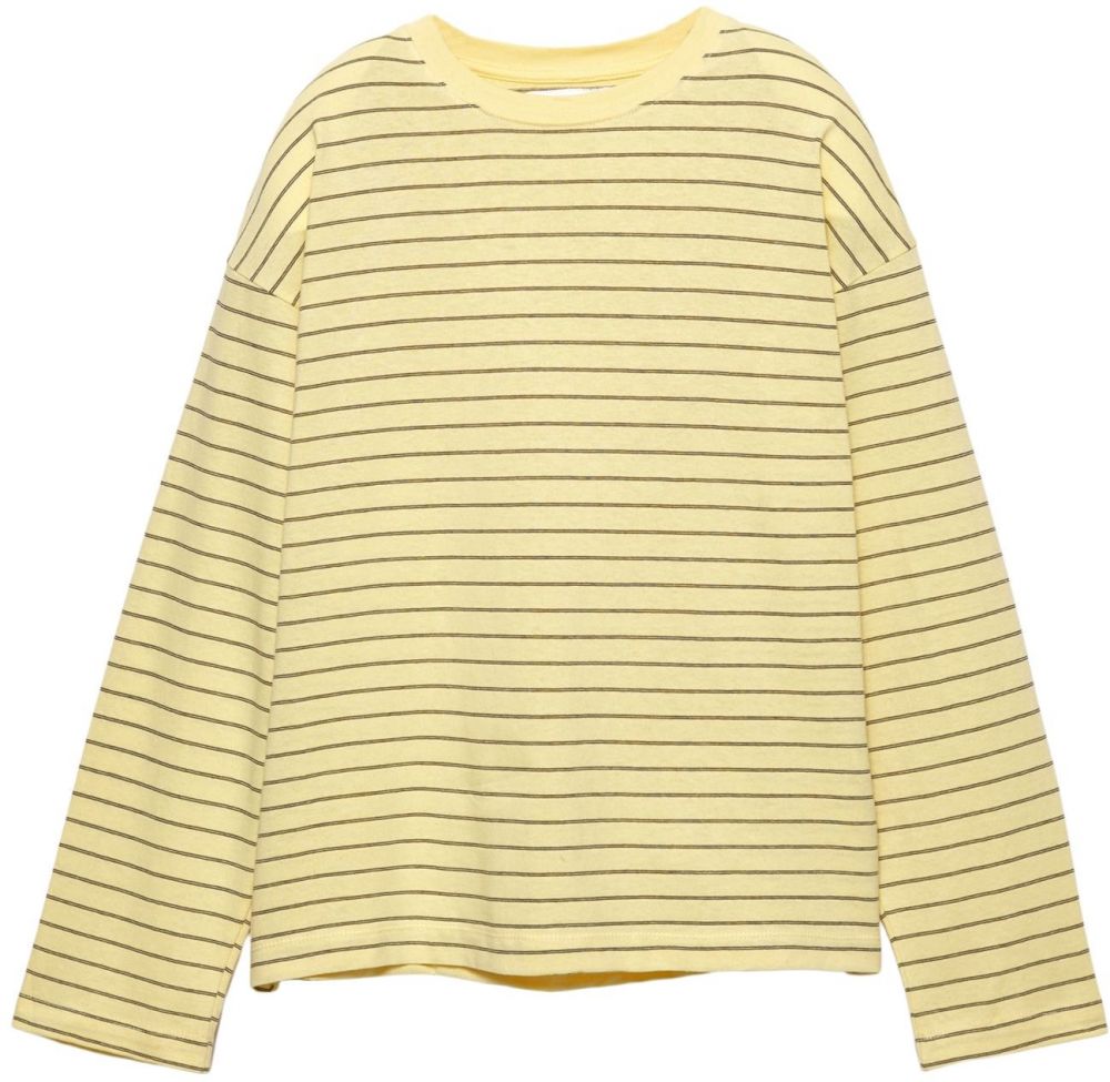 Pull&Bear Tričko  pastelovo žltá / čierna