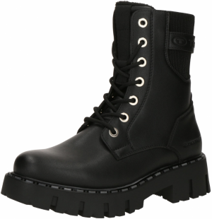 TOM TAILOR Šnurovacie členkové čižmy  čierna