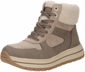 TOM TAILOR Šnurovacie členkové čižmy  svetlobéžová / tmavobéžová / hnedá