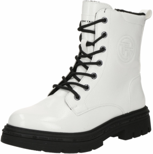 TOM TAILOR Šnurovacie členkové čižmy  biela