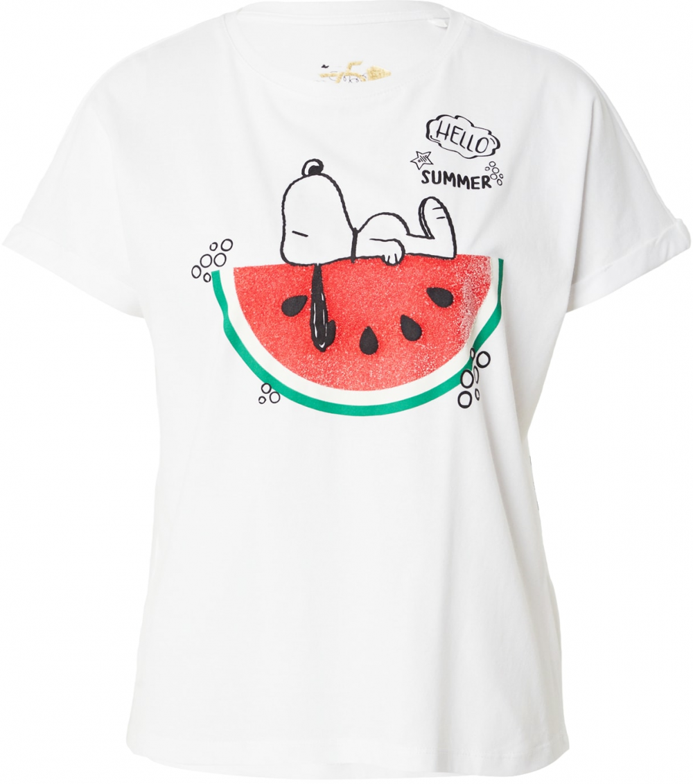 PRINCESS GOES HOLLYWOOD Tričko 'Snoopy Watermelon'  svetlozelená / svetločervená / čierna / biela