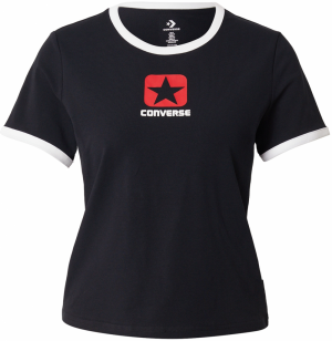 CONVERSE Tričko  červená / čierna / biela