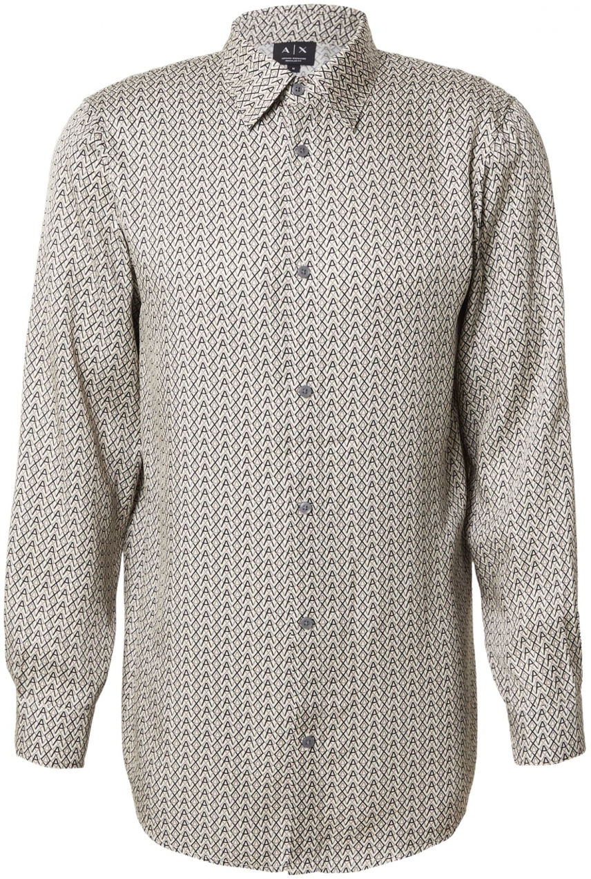 ARMANI EXCHANGE Košeľa  farba ťavej srsti / nebielená / čierna