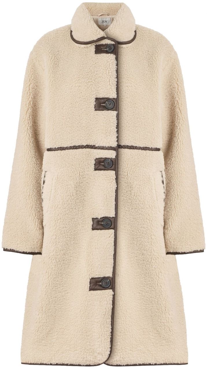 JDY Prechodný kabát 'JDYNOELLA'  hnedá / sivobéžová