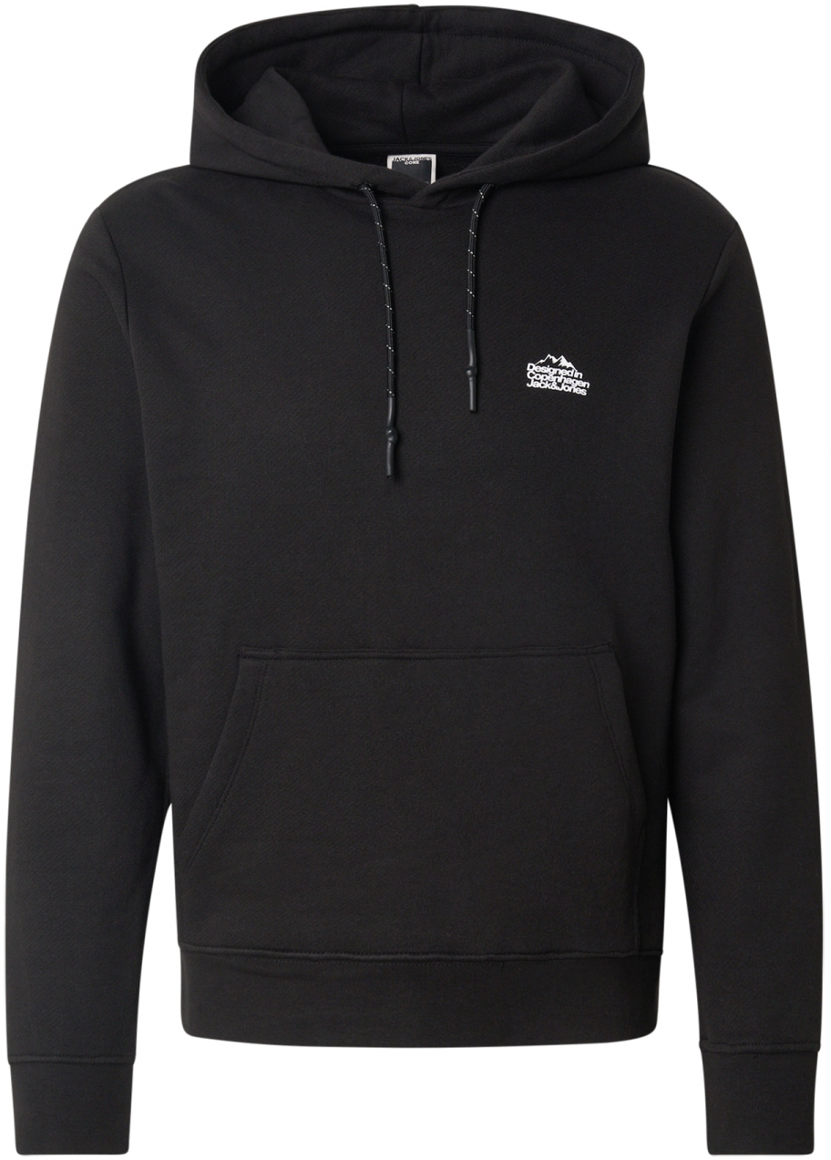 JACK & JONES Mikina 'JCOFLARE'  čierna / biela