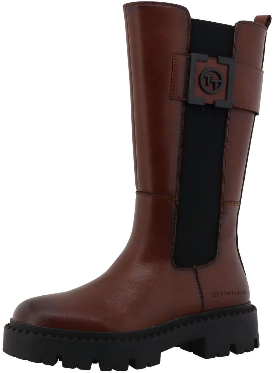 TOM TAILOR Čižmy  hnedá / čierna