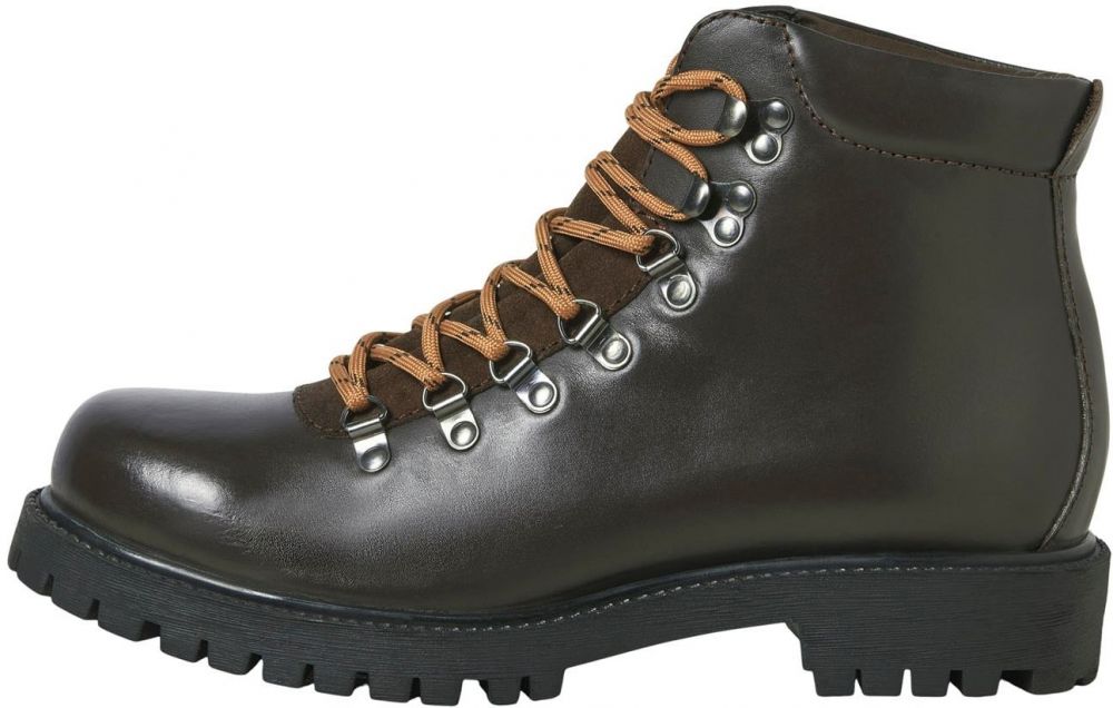 JACK & JONES Šnurovacie čižmy 'JFWDAMIAN'  tmavohnedá