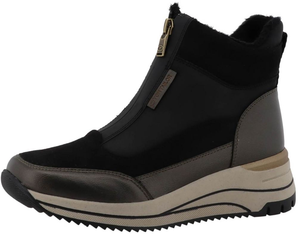 TOM TAILOR Členkové čižmy  antracitová / čierna