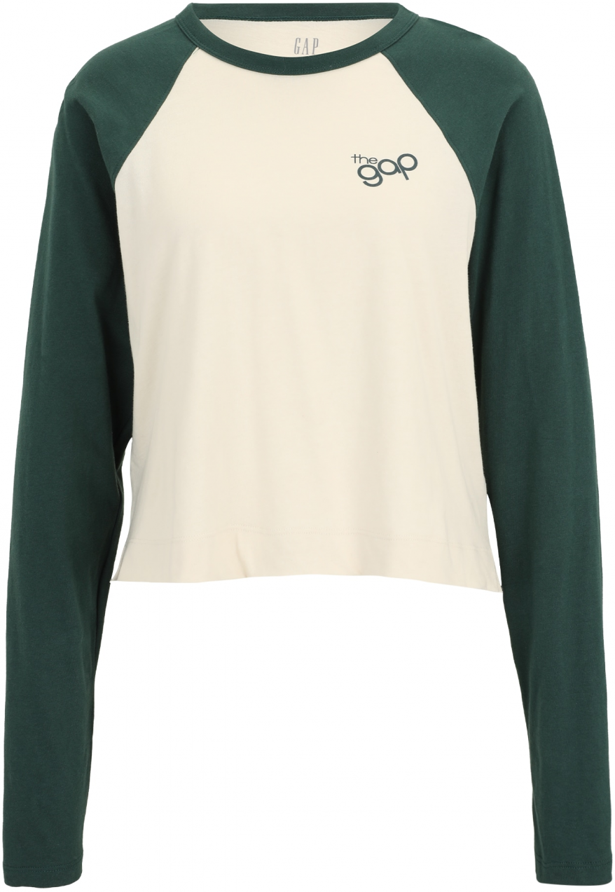 Gap Tall Tričko  tmavozelená / prírodná biela